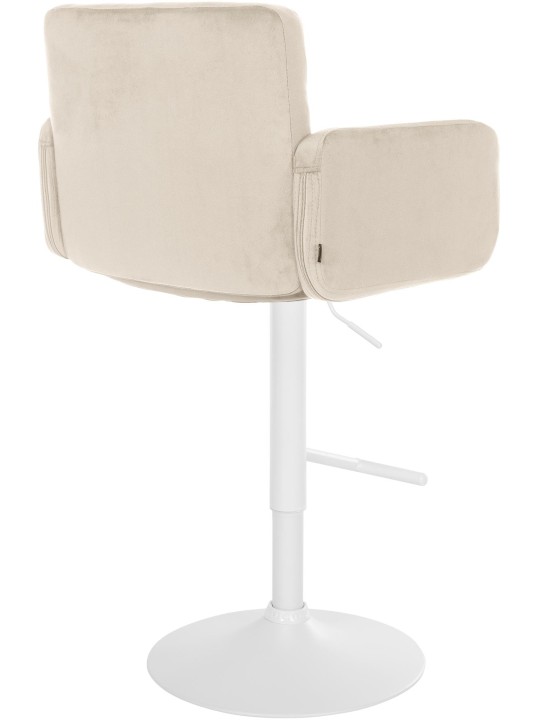 Lot de 2 tabourets de bar Los Angeles velours, crème Lot de 2 tabourets de bar Los Angeles velours, crème