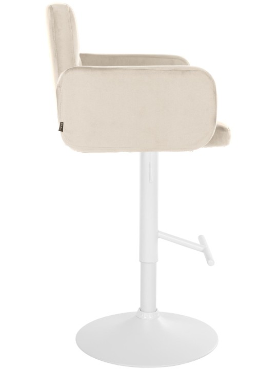 Lot de 2 tabourets de bar Los Angeles velours, crème Lot de 2 tabourets de bar Los Angeles velours, crème