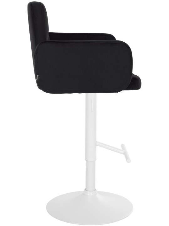 Lot de 2 tabourets de bar Los Angeles velours, noir Lot de 2 tabourets de bar Los Angeles velours, noir