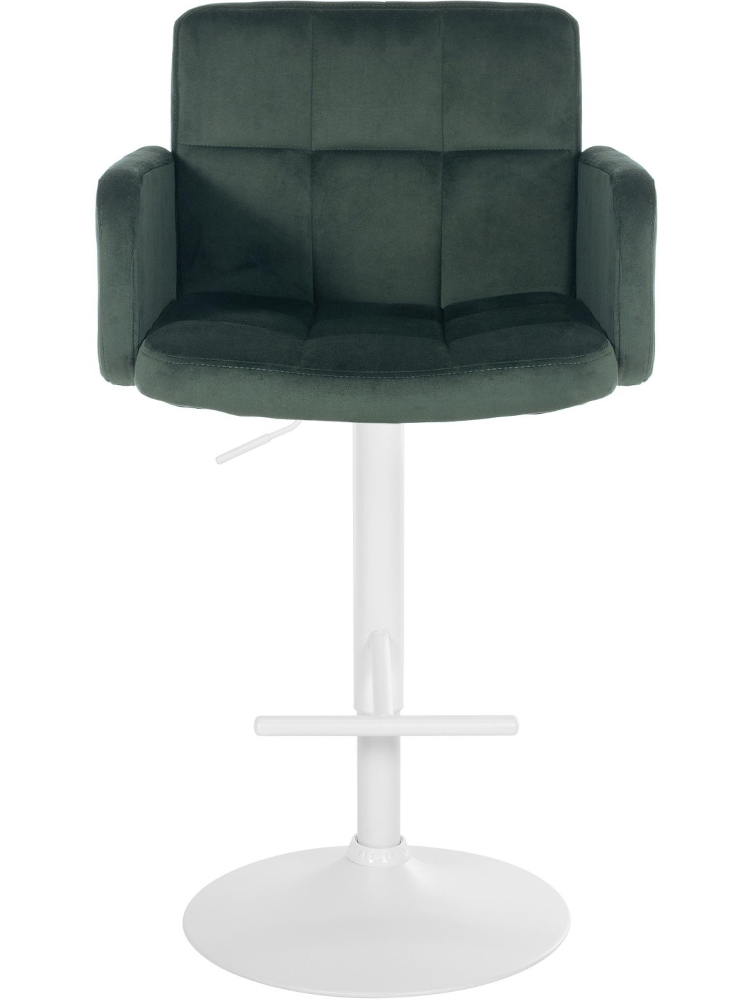 Lot de 2 tabourets de bar Los Angeles velours, vert foncé