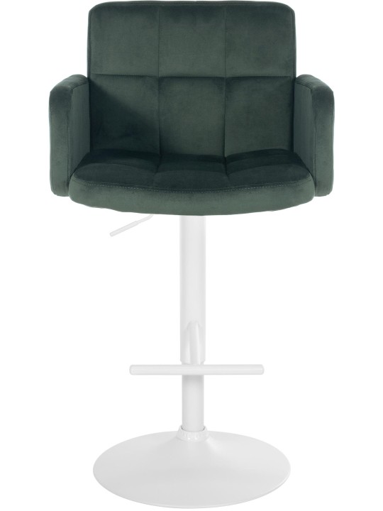 Lot de 2 tabourets de bar Los Angeles velours, vert foncé Lot de 2 tabourets de bar Los Angeles velours, vert foncé