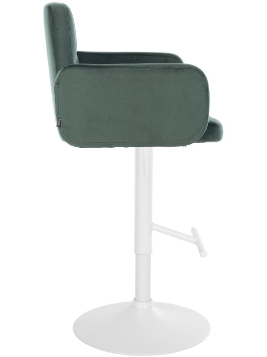 Lot de 2 tabourets de bar Los Angeles velours, vert foncé Lot de 2 tabourets de bar Los Angeles velours, vert foncé