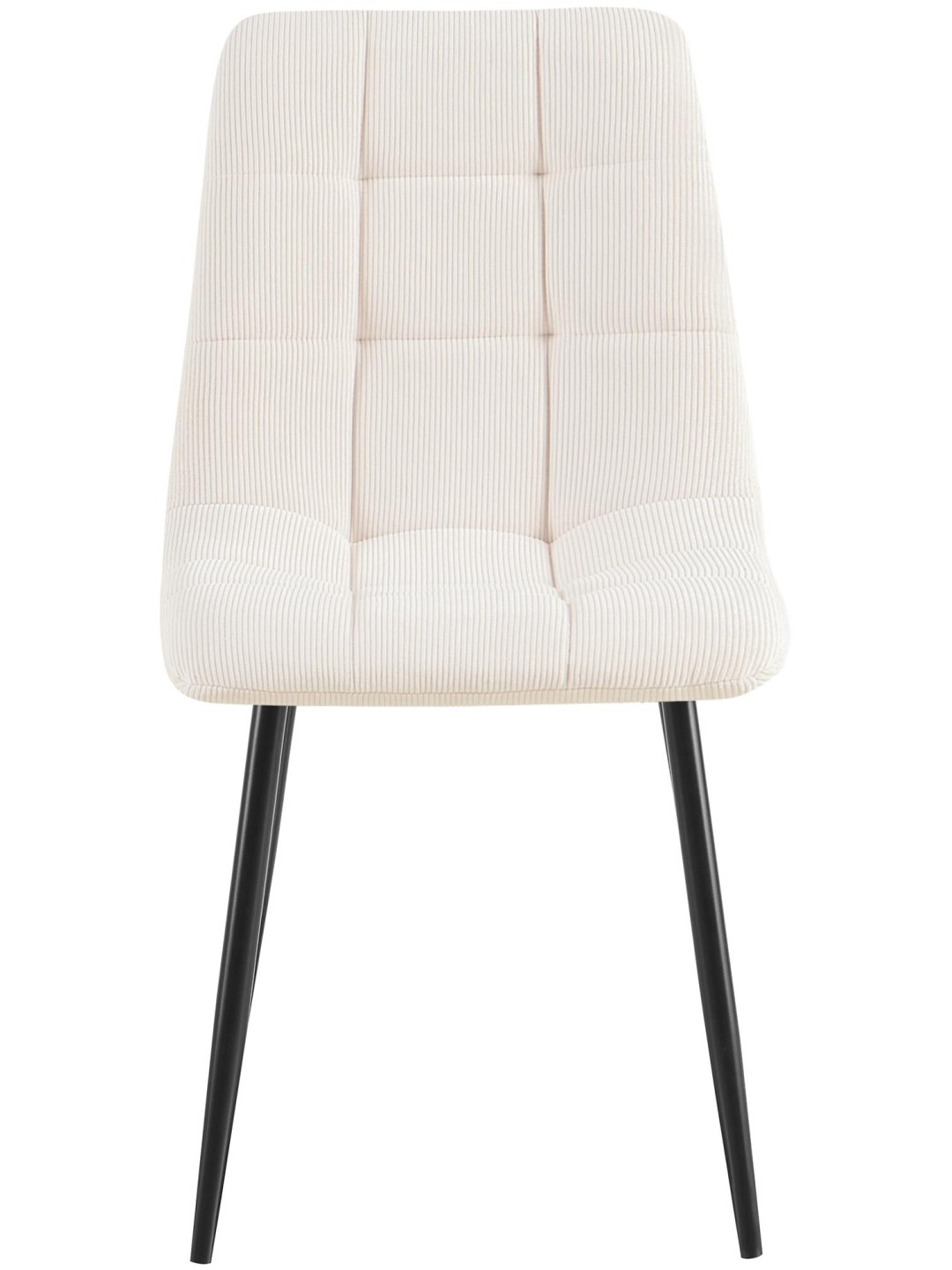 Lot de 2 chaises de salle à manger Antibes Cord, crème