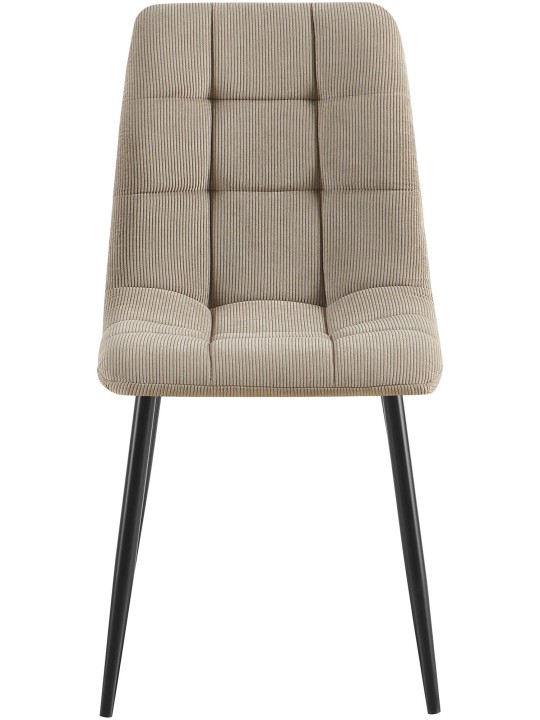 Lot de 2 chaises de salle à manger Antibes Cord, taupe