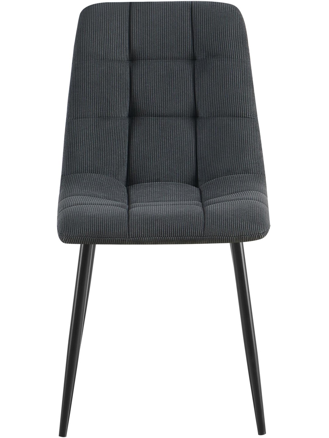 Lot de 2 chaises de salle à manger Antibes Cord, noir