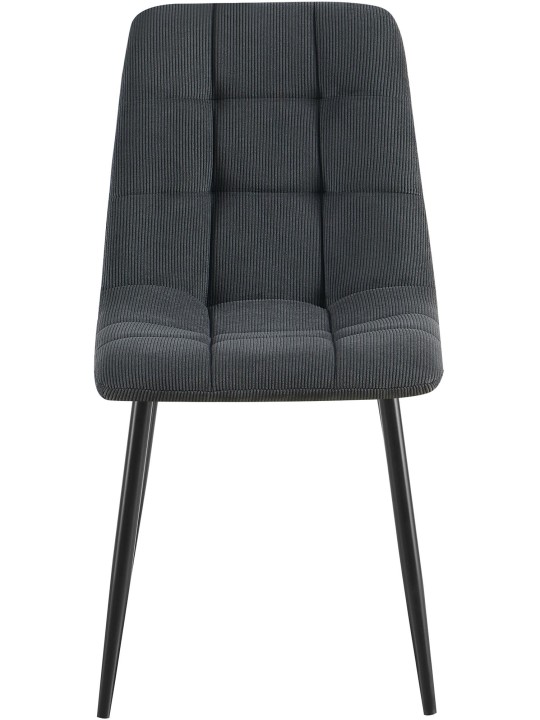 Lot de 2 chaises de salle à manger Antibes Cord, noir