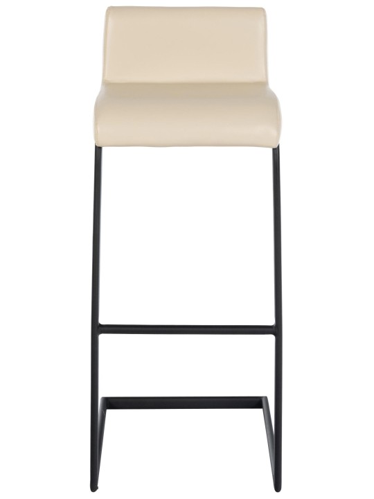 Lot de 2 tabourets de bar Newport B simili cuir, crème