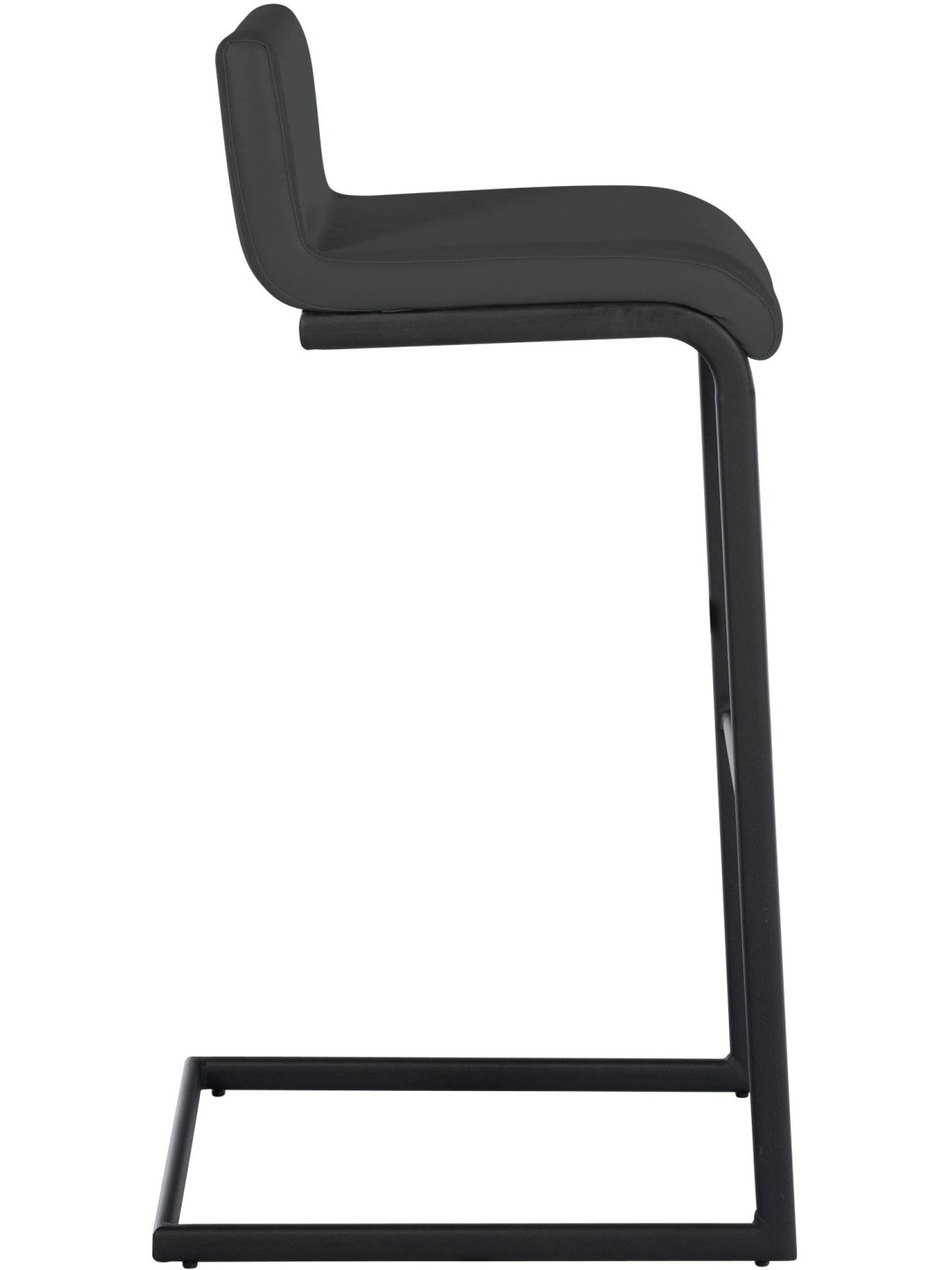 Lot de 2 tabourets de bar Newport B simili cuir, gris foncé