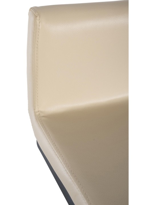 Lot de 2 tabourets de bar Newport B simili cuir, crème