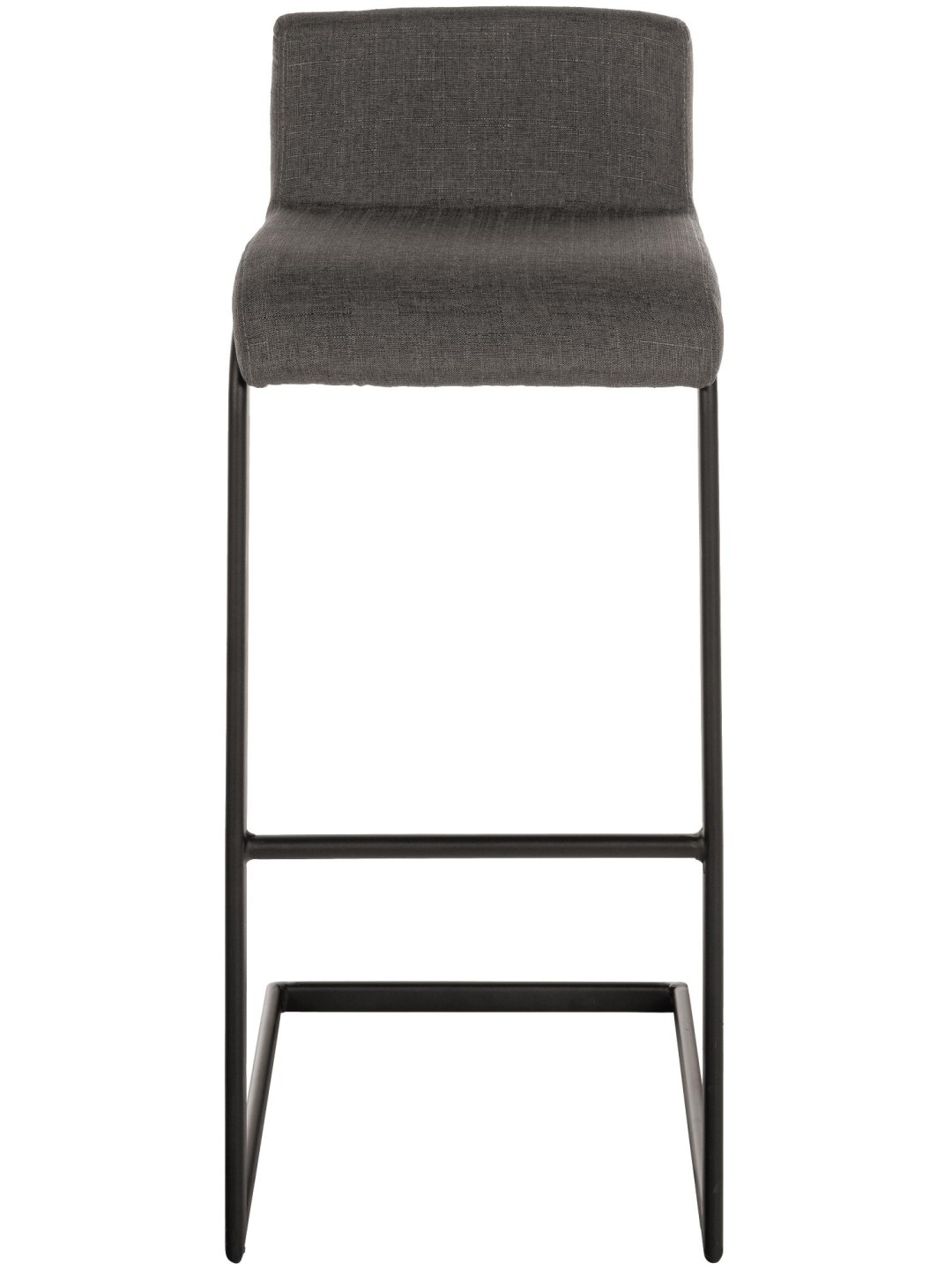 Lot de 2 tabourets de bar Newport B tissu, gris foncé