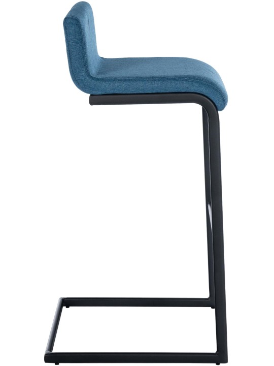 Lot de 2 tabourets de bar Newport B tissu, bleu