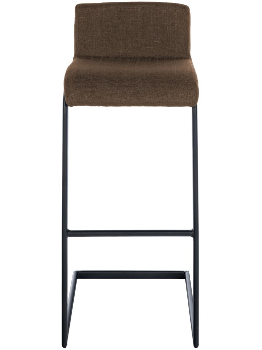 Lot de 2 tabourets de bar Newport B tissu, brun