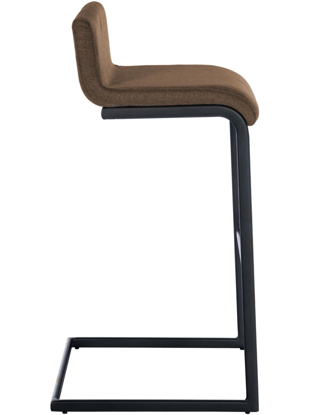 Lot de 2 tabourets de bar Newport B tissu, brun