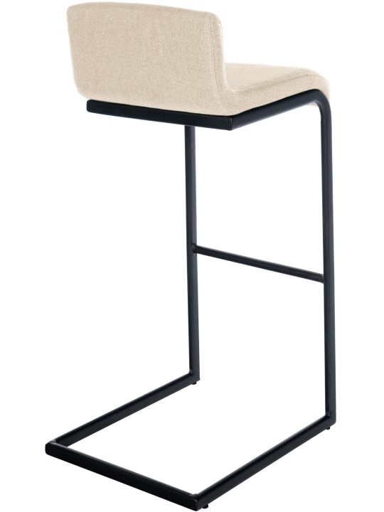 Lot de 2 tabourets de bar Newport B tissu, crème