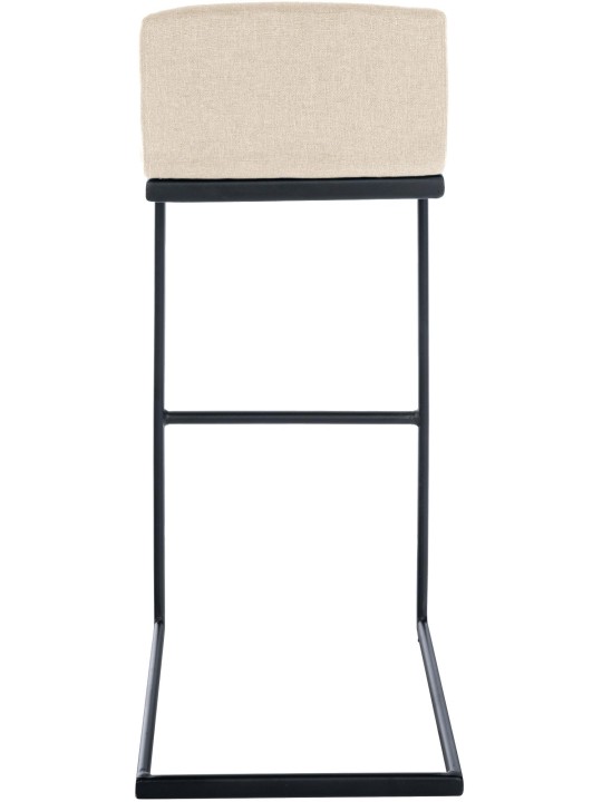 Lot de 2 tabourets de bar Newport B tissu, crème