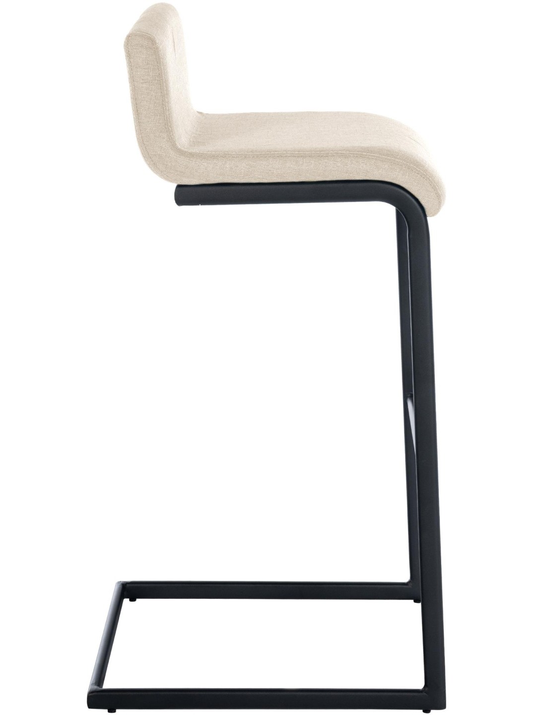 Lot de 2 tabourets de bar Newport B tissu, crème