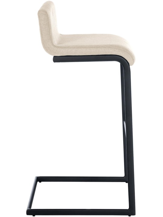 Lot de 2 tabourets de bar Newport B tissu, crème