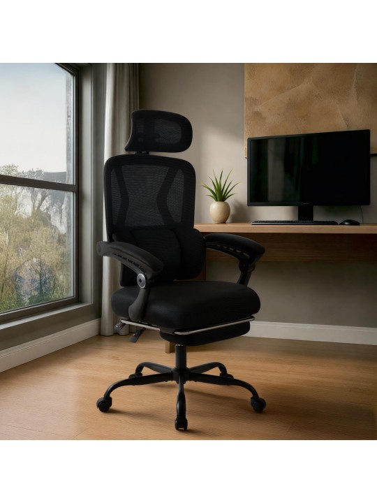 Chaise de bureau Liberton, noir