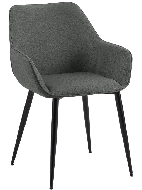 Chaise de salle à manger Vessa tissu, gris foncé Chaise de salle à manger Vessa tissu, gris foncé
