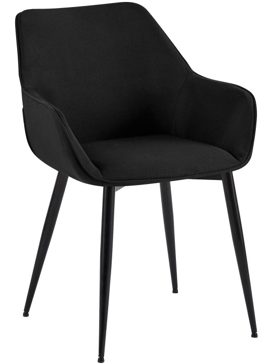 Chaise de salle à manger Vessa tissu, noir Chaise de salle à manger Vessa tissu, noir