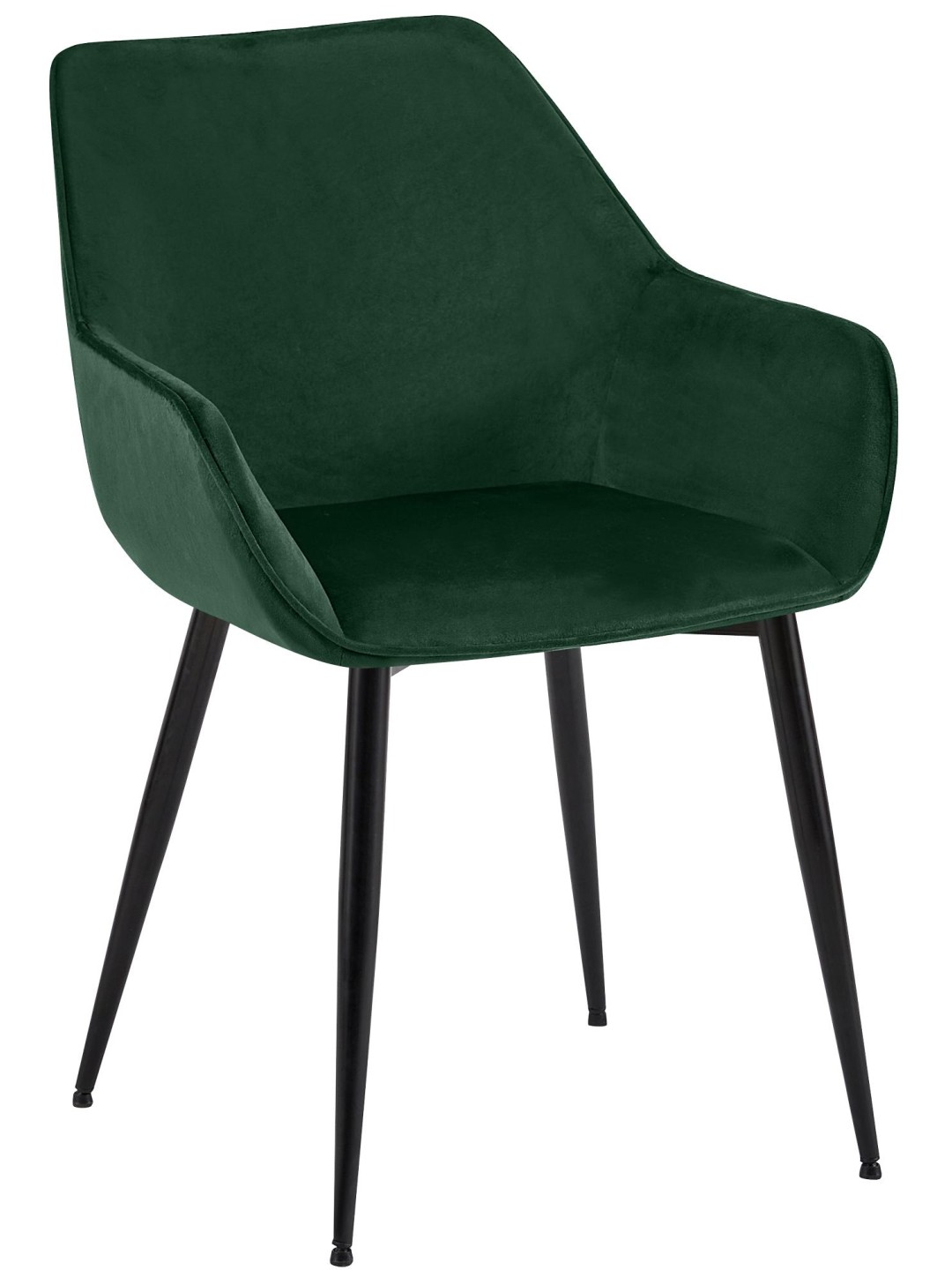 Chaise de salle à manger Vessa velours, vert