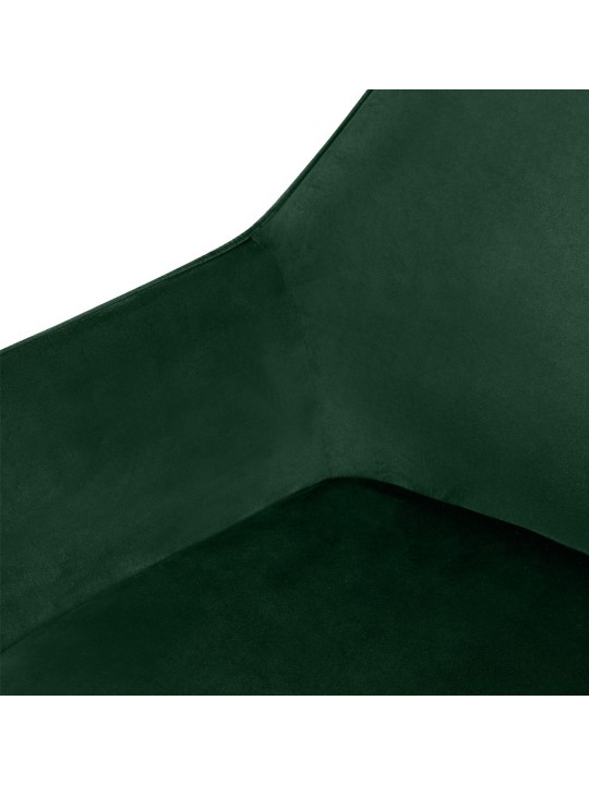 Lot de 2 chaises de salle à manger Vessa velours, vert