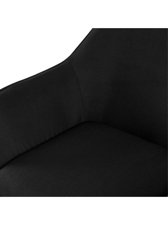 Lot de 2 chaises de salle à manger tissu Vessa, noir