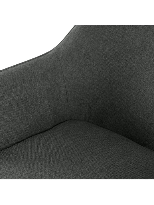 Lot de 2 chaises de salle à manger tissu Vessa, gris foncé