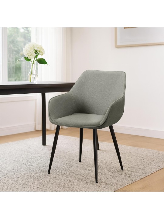 Chaise de salle à manger Luena tissu, gris clair Chaise de salle à manger Luena tissu, gris clair