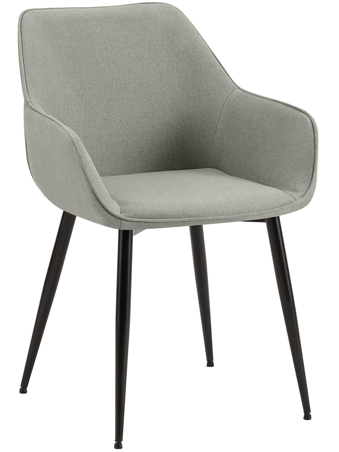 Chaise de salle à manger Luena tissu, gris clair