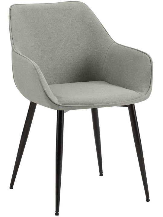 Chaise de salle à manger Luena tissu, gris clair Chaise de salle à manger Luena tissu, gris clair