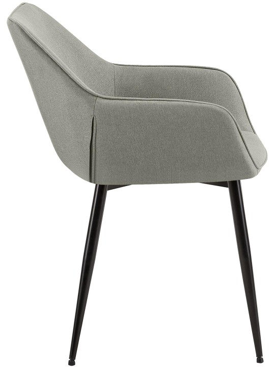 Chaise de salle à manger Luena tissu, gris clair Chaise de salle à manger Luena tissu, gris clair