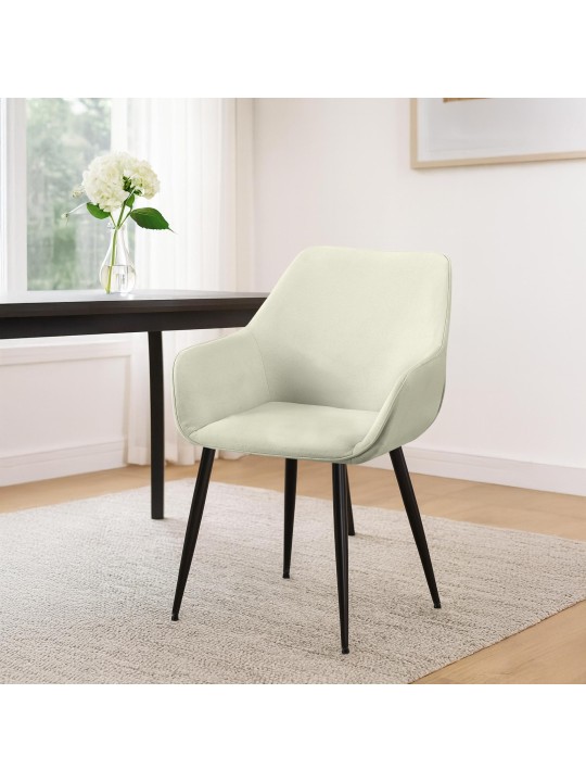Chaise de salle à manger Luena tissu, crème Chaise de salle à manger Luena tissu, crème