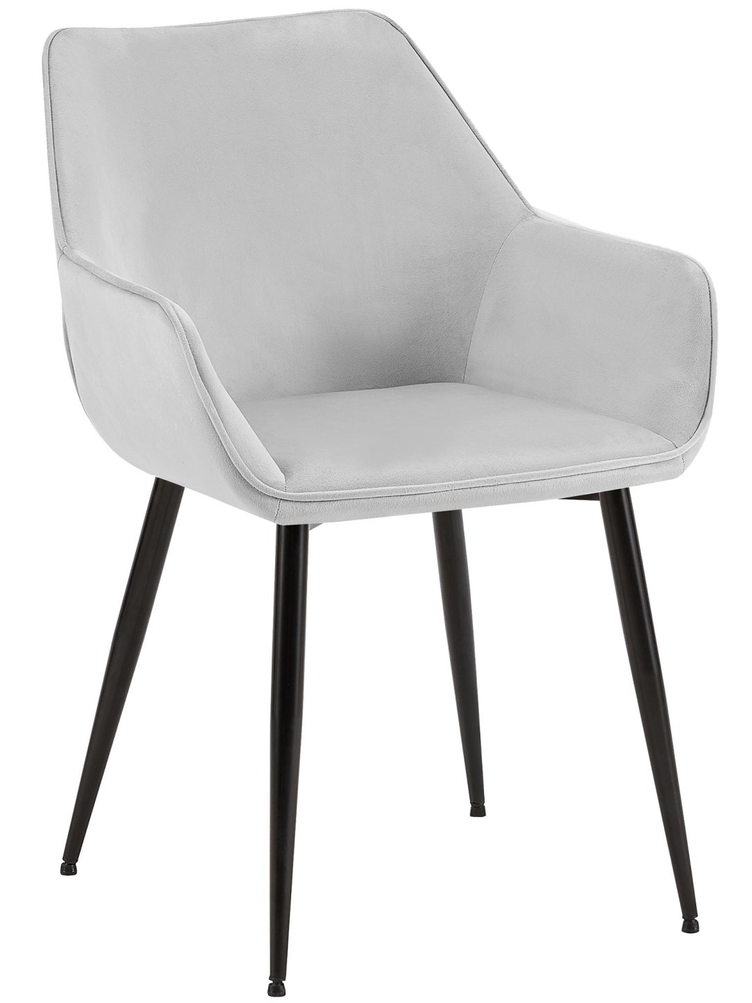 Chaise de salle à manger Luena velours, gris clair