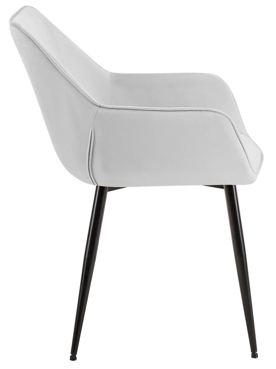 Chaise de salle à manger Luena velours, gris clair