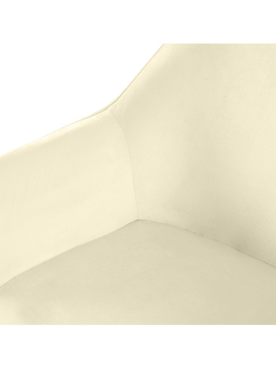 Chaise de salle à manger Luena velours, crème