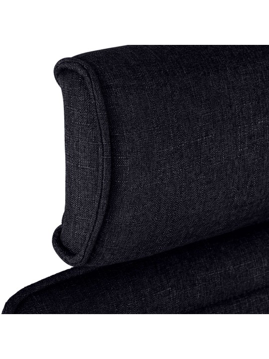 Chaise de bureau Rako tissu, noir