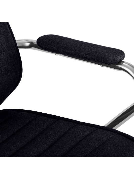 Chaise de bureau Rako tissu, noir