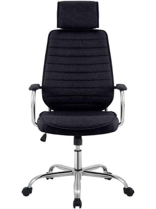 Chaise de bureau Rako tissu, noir