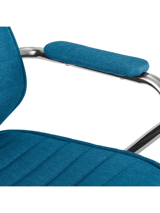 Chaise de bureau Rako tissu, bleu