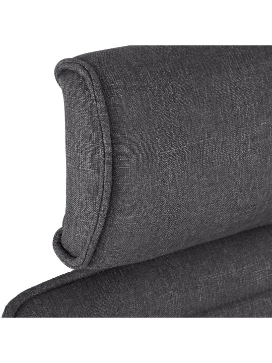 Chaise de bureau Rako tissu, gris foncé