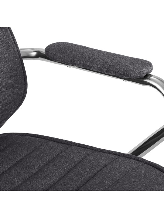 Chaise de bureau Rako tissu, gris foncé