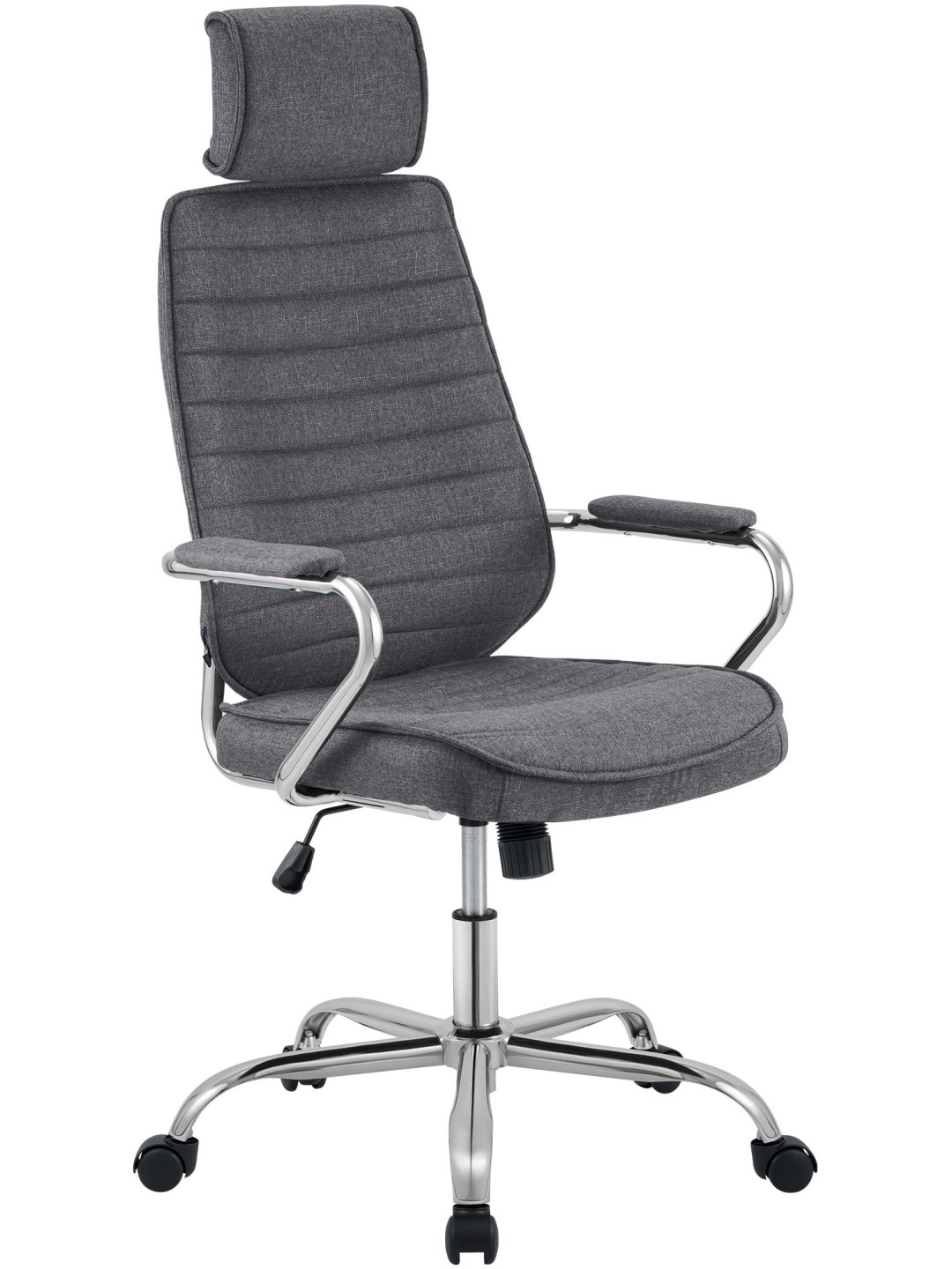 Chaise de bureau Rako tissu, gris foncé