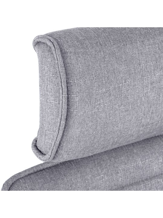 Chaise de bureau Rako tissu, gris clair