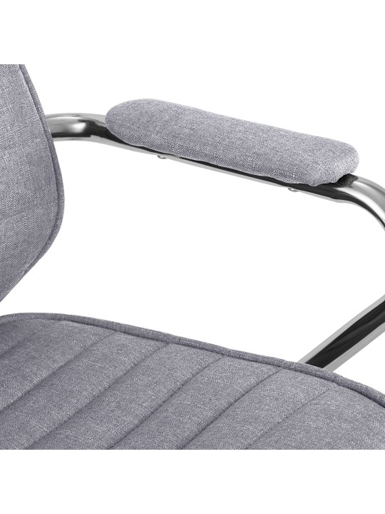 Chaise de bureau Rako tissu, gris clair