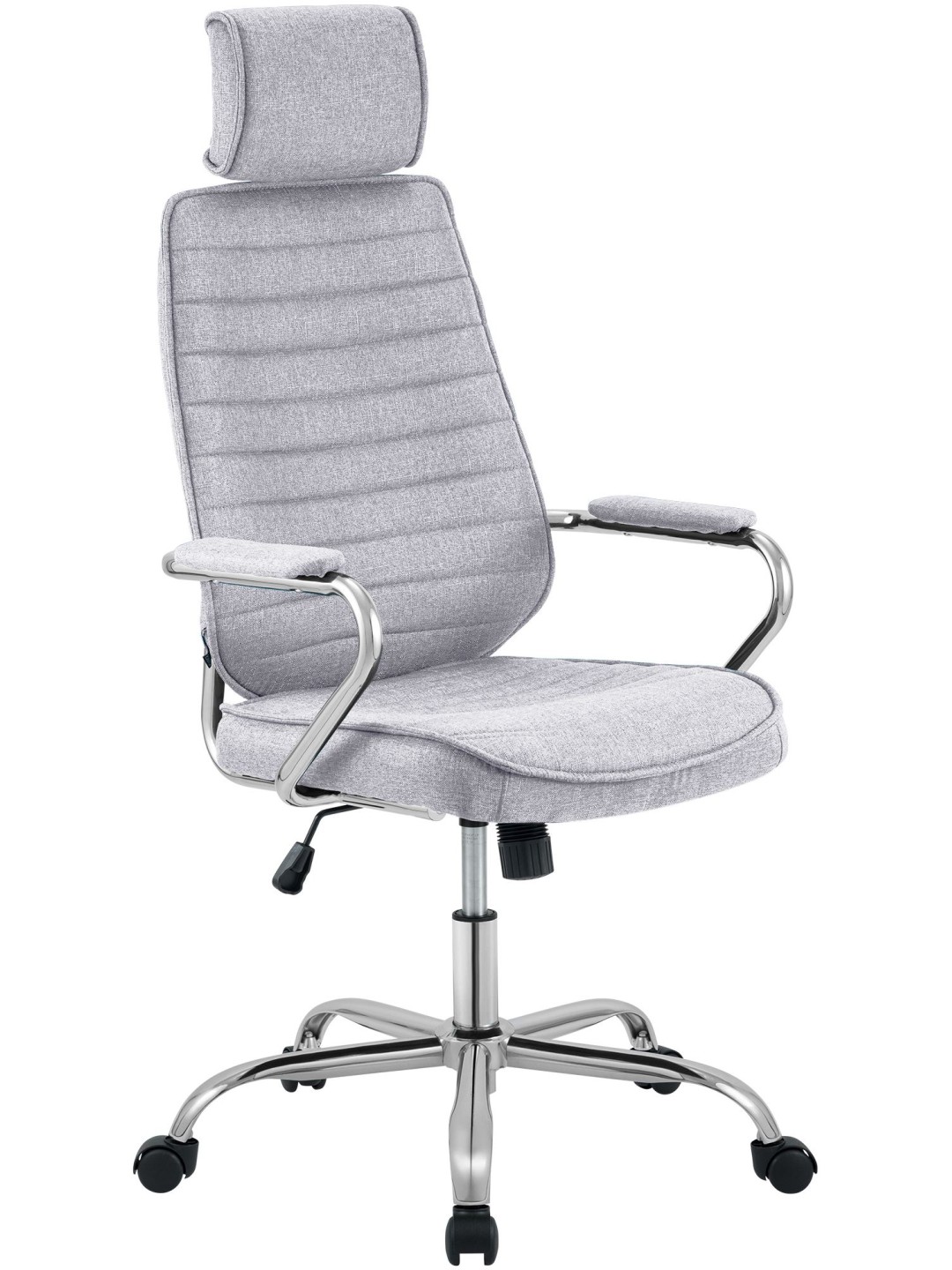 Chaise de bureau Rako tissu, gris clair
