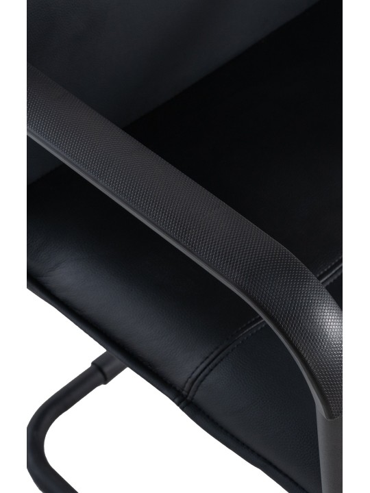 Chaise visiteur Seattle, noir/noir