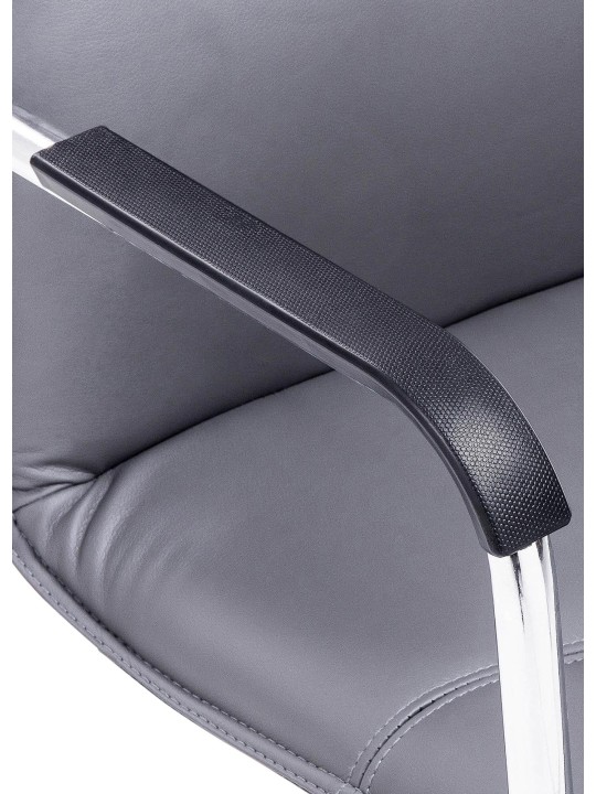 Lot de 2 chaises visiteurs Seattle, gris