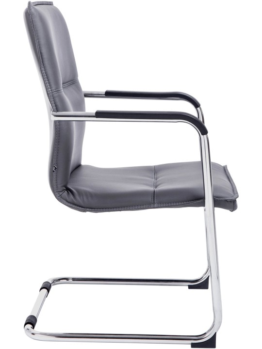 Lot de 2 chaises visiteurs Seattle, gris