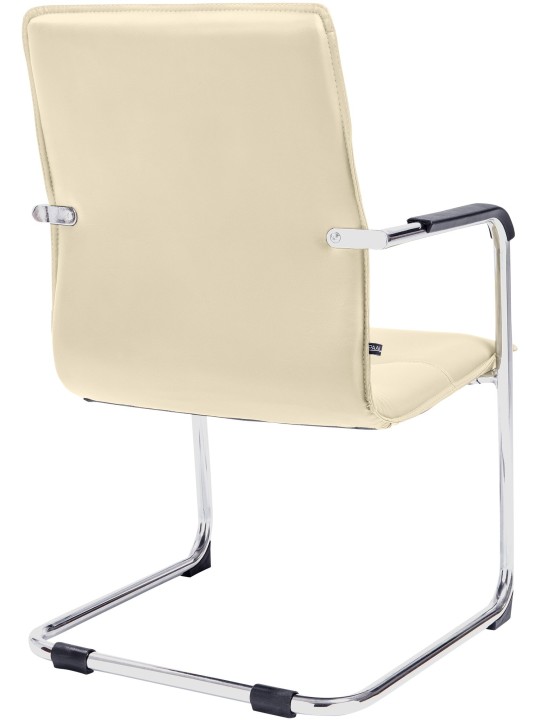 Lot de 2 chaises visiteurs Seattle, crème Lot de 2 chaises visiteurs Seattle, crème